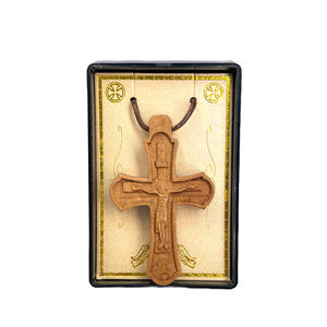 Buatan tangan ramah lingkungan potong Laser Modern ortodoks kayu liontin salib-hadiah untuk dekorasi rumah - Product Image 4