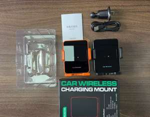 Support de charge sans fil rapide H6 QC compatible avec tous les appareils Qi, support de voiture sans fil 15W, prise de type C pour <span class=keywords><strong>iPhone</strong></span> - Product Image 6