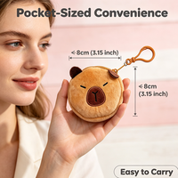 Porte-monnaie rond en peluche personnalisé de 8 cm, mignon et doux, pour femmes, étudiantes, cadeau de fête