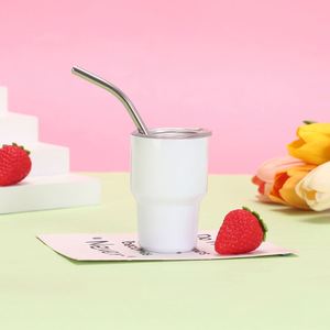 Light Mini Stainless Steel Car Tumbler <b>Reusable</b> <b>Straw</b> for Outdoor Travel Use - Product Image 4