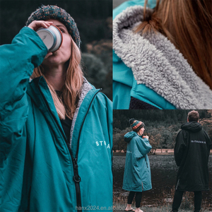 Bata cambiante impermeable para adultos y niños, Poncho de Surf con capucha de secado rápido, logotipo personalizado, Ideal para nadar en la <span class=keywords><strong>playa</strong></span>, deportes al aire libre - Product Image 2