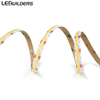 Bande LED COB CCT blanc chaud super lumineuse et flexible, 576 LED, 24V, pour intérieur, 3 fils, découpable, 2700K 6500K 4000K