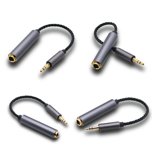 3.5mm To 6.35mm Audio <b>Adapter</b> Cable Male To Female Braided Shielded For <b>Headphones</b> Desktop Amplifiers - Product Image 4