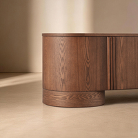 Meuble TV moderne minimaliste en bois avec panneau MDF pour salon, chambre, hôtel, appartement