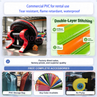 Jeu de lancer d'anneaux gonflables en PVC commercial pour enfants, idéal pour les fêtes et événements extérieurs, avec cible gonflable à louer