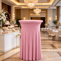 Housse de table extensible pour cocktail 80x110cm, finition moderne élégante, polyester imperméable pour comptoir de bar, petite table, de marque