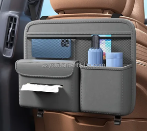 Organisateur de siège arrière de <span class=keywords><strong>voiture</strong></span> en cuir PU avec <span class=keywords><strong>plateau</strong></span>, protection de siège arrière de voyage, porte-gobelet, organisateur de siège arrière de <span class=keywords><strong>voiture</strong></span>, sacs spéciaux - Product Image 2