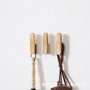 Wooden wall-mounted towel rack for home bathroom and toilet, wooden <b>kitchen</b> <b>paper</b> towel rack - Product Image 2