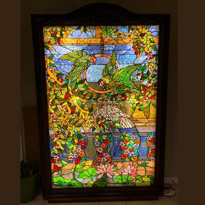 Vitrail Tiffany personnalisé de style européen en verre massif pour église, grande taille, double taille - Product Image 1