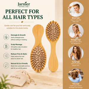Natural Pocket Mini Bamboo Bristles Massage Cushion Detangling <strong>Brush</strong> Small <strong>Travel</strong> Hairbrush Bamboo Baby <strong>Hair</strong> <strong>Brush</strong> for Children - Product Image 4