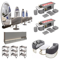 Nouveau Fauteuil de Salon Métallique 2024 Inclinable pour Barbier, Ensemble de Mobilier de Barbier Réglable, Écologique et Durable pour Atelier Commercial