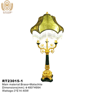 Lampada da comodino per camera da letto per Hotel classica lampada da tavolo Malachite intagliato ottone dorato europeo elegante LED bronzo AC 90 <span class=keywords><strong>Tiffany</strong></span> 80 - Product Image 1
