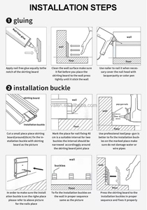 Venta caliente barato de alta durabilidad de Instalación rápida decoración interior rodapié de poliuretano y moldura de PVC para la venta - Product Image 4