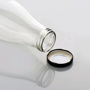 Botellas de Vidrio Transparente de 32 oz (1000 ml) para Leche con Tapas Metálicas Herméticas, Recargables, Estilo Vintage, para Batidos de Desayuno - Product Image 3