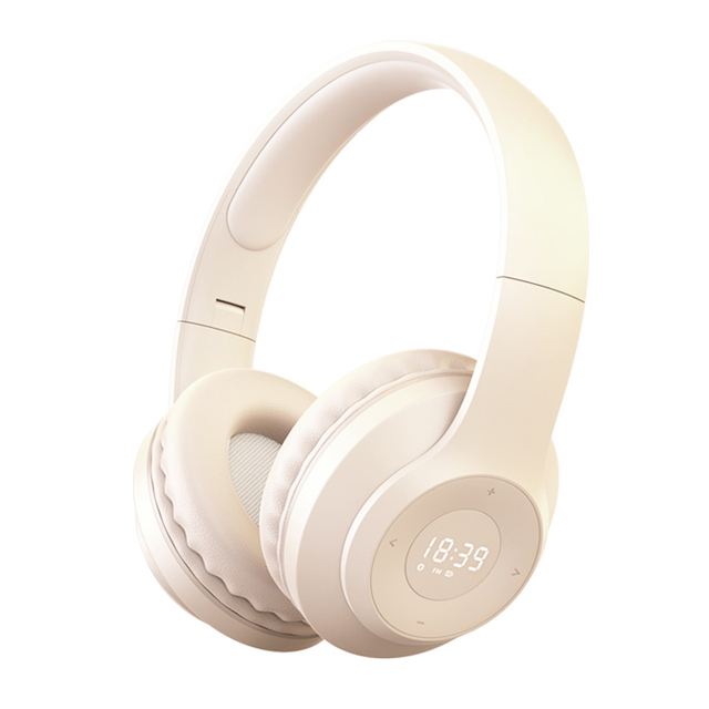 2023 Top Selling Wireless Over-ear Gaming Headphones with FM Stereo Radio LCD Display Plastic Material