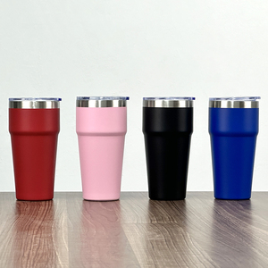 Vaso Térmico de Acero Inoxidable Buck de 16 oz, Taza de Vino con Aislamiento al Vacío de Doble Pared, Tapa Deslizante Transparente, Botella de Agua Personalizable - Product Image 1