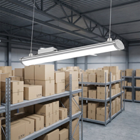 Luminaire linéaire LED étanche IP65 100W, CRI Ra75, 220V, type batten industriel, résistant aux intempéries, pour usine et entrepôt