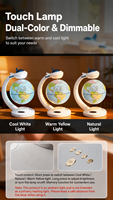 Globo Magnético Levitante EPT con Altavoz Inalámbrico, Reloj Digital y Lámpara Táctil de 3 Niveles, Decoración de Escritorio Flotante Compatible con BT, Regalo