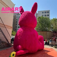 Lapin d'amour gonflable de décoration publicitaire, lapin de dessin animé gonflable mignon personnalisé