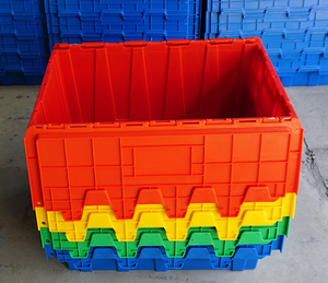 Cassa in Plastica Impilabile di Alta Qualità con Coperchio, Contenitore per Stoccaggio Resistente, Casse in Plastica per Carichi Pesanti - Product Image 3