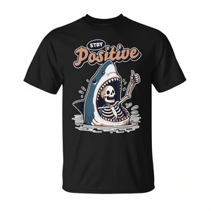 T-shirt Stay Positive Shark Lover Wildlife Ocean Sea Animal - Product Image 2