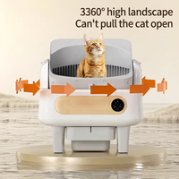 Kotak Pasir Kucing Otomatis KAI LAN Self Cleaning dengan Kontrol WiFi APP Pintar, Sensor Inframerah, Keamanan, Terbuka di Atas, Bahan ABS, Kapasitas 75L