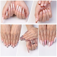 Nail art — faux ongles ronds, 24 pièces, à pression, Logo personnalisé, Design, French manucure, 24 pièces
