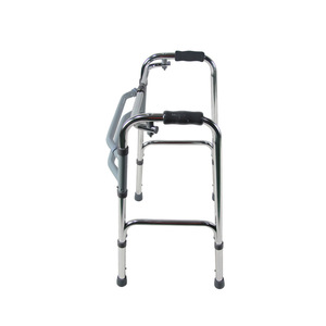 Andador para Personas Mayores con Cuatro Patas, Marco de Aleación de Aluminio, Color Plateado Mate y Brillante, Soporte de Movilidad y Masaje para la Salud - Product Image 4