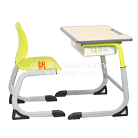 Nouveau bureau et chaise d'étudiant en bois moderne et populaire, fixe, simple, haut, pour la salle de classe