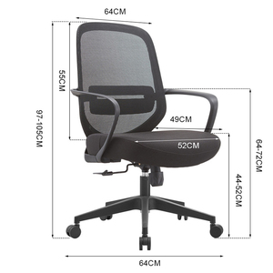 Chaise de personnel Offre Spéciale chaises d'ordinateur de direction <span class=keywords><strong>en</strong></span> maille chaise de <span class=keywords><strong>bureau</strong></span> pivotante de conférence nouveau Design rotatif à 180 degrés pour le <span class=keywords><strong>bureau</strong></span> - Product Image 6