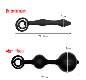 Dubbele Bal Opblaasbare Bal Anale Plug Volwassen Seksspeeltje Anale Dilatator - Product Image 5
