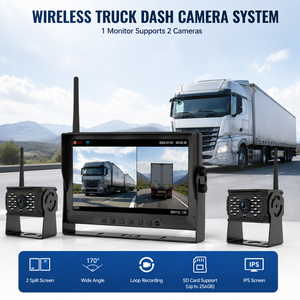 Cámara de Visión Trasera Inalámbrica para Camiones con Diseño Único, Pantalla de 9 Pulgadas, Grabación HD, Advertencia de Punto Ciego BSD para Uso Comercial - Product Image 2