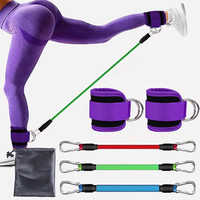 CW CW1102 TPE Écologique 6,5 kg Bandes de Résistance Sangles de Cheville Ensemble de Fitness Manchettes de Soutien à Anneau en D Équipement de Yoga et de Gym Protection des Jambes