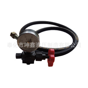 Kit de herramientas de inflado de acumuladores Cqj, conector en T de acero, manómetro hidráulico de 7250 Psi con manguera para múltiples aplicaciones - Product Image 3