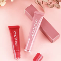 Vente en gros OEM Gloss à lèvres hydratant personnalisé Vegan Crème à lèvres teintée hydratante Marque privée Gloss à lèvres en forme de beignet