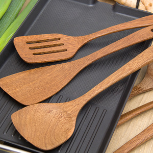 Wooden Spoon And Spatula Kit 5 Pieces Hand Wash Only For Cooking And Serving - Product Image 3