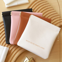 Pochette cosmétique en cuir PU avec logo personnalisé mini sac pour rouge à lèvres petits sacs de maquillage pour porte-monnaie stockage de lunettes pour écouteurs