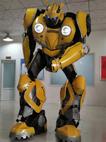 Costume de mascotte LED Bumblebee en EVA orange personnalisé, accessoire de dessin animé attrayant pour la publicité extérieure, l'exposition et la présentation statique
