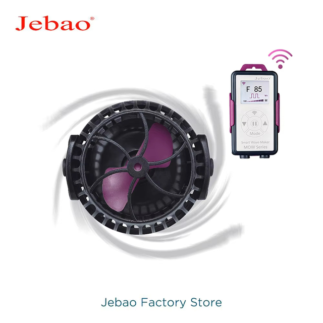 Jebao MOW Series Aquarium Wavemaker Pump WiFi APP LCD Display Controller Silent Cycle Wave Maker Pump for Fish Tank Marine Reef
