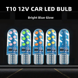 หลอดไฟ LED SMD T10 รุ่นใหม่จากโรงงานโดยตรง ความกว้างมาตรฐาน 12V สีฟ้า สำหรับไฟจอดรถในรถยนต์ - Product Image 2