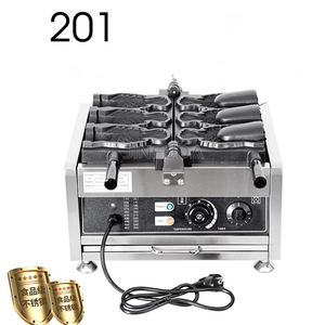 เครื่องทำวาฟเฟิลไทยากิแบบเปิดปากเครื่องทำไอศกรีมไฟฟ้าเชิงพาณิชย์รูปทรงปลา - Product Image 4