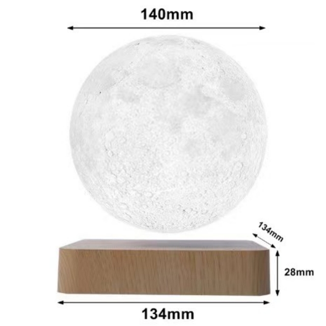 Magnetic Floating Moon Night Light Levitating Moon Lamp LED 3D Moon Light Touch Control Dimmable Living Room Girls Boys Kids