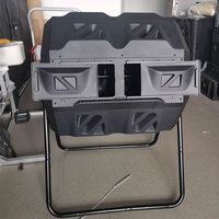 Composteur de jardin extérieur pour la maison, 160L, bac à compost en plastique pour les déchets alimentaires