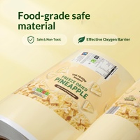 Sachet refermable à fermeture éclair pour stockage alimentaire d'ananas lyophilisé, sac en plastique personnalisé