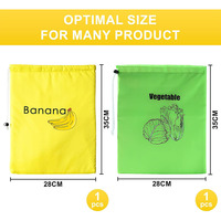 Sacs réutilisables à cordon avec logo personnalisé, doublure en aluminium, pour la conservation des fruits et légumes frais
