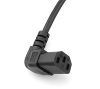 Câble d'alimentation CA en caoutchouc IEC C14 à montage sur panneau vers IEC C13 à angle droit, rallonge principale pour serveurs informatiques et PDU