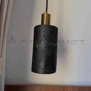 Pendelleuchte |   Schwarze Stein-Pendelleuchte für Küche, Esszimmer, Hotel, Innenbeleuchtung - Product Image 5