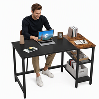 Bureau d'ordinateur à hauteur fixe avec tiroirs, table d'étude en MDF pour bureau à domicile, dortoir d'étudiant, petit mobilier de chambre