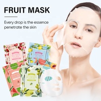 Masques Faciaux de Beauté de Marque Privée aux Fruits, Feuilles de Soin Coréennes Hydratantes à l'Aloès Vera