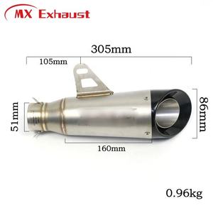 China MX escape fábrica Venta caliente 51mm Universal motocicleta escape silenciador accesorios tubo de escape - Product Image 4